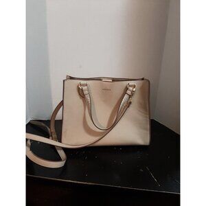 ANNE KLEIN Pebble Soft PU  Leather Handbag Purse Shoulder Bag 10" X 8" Taupe Tan